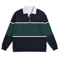 thumbnail image 4 of Hombres Camisa de Manga Larga Vintage Impreso Botón Abajo Cuello Turndown Casual Verano Sólido, 4 of 5