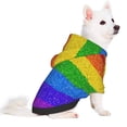 thumbnail image 2 of Bingfone Colorful Glitter Rainbow Dog Clothes Hoodie, Pet Winter Coat,Puppy Sweatshirts For Small Dogs Boy Girl,Suitable For All Breeds-X-Large, 2 of 8