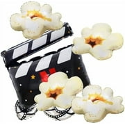 5 Pcs Christmas Movie Balloons Popcorn Clapperboard Foil Balloons for Movie Theater Film Theme Birthday Party Carnival Hollywood Movie Night Party Decoration