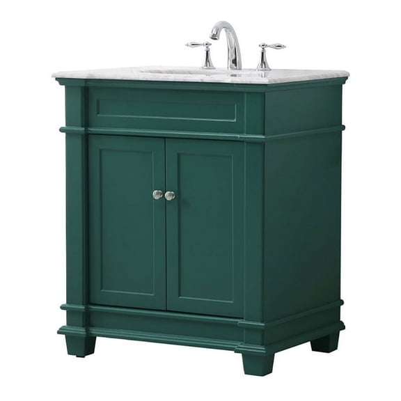 30 inch single bathroom vanity set in green