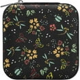 thumbnail image 2 of SKYSONIC Wildflowers Travel Jewelry Box PU Leather Jewelry Organizer Ideal Gift for Women Girls, Portable Mini Jewelry Travel Case for Stud Earrings Rings Necklaces Bracelets, 2 of 7