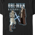 thumbnail image 2 of Men's Star Wars Jedi Knight Obi-Wan Kenobi Graphic Tee Black Large, 2 of 5