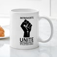 thumbnail image 3 of CafePress - Introverts Unite Separately In Your Homes Mugs - 11 oz Ceramic Mug - Novelty Coffee Tea Cup, 3 of 4