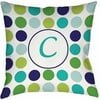 Thumbprintz Dots Monogram Green Decorative Pillows