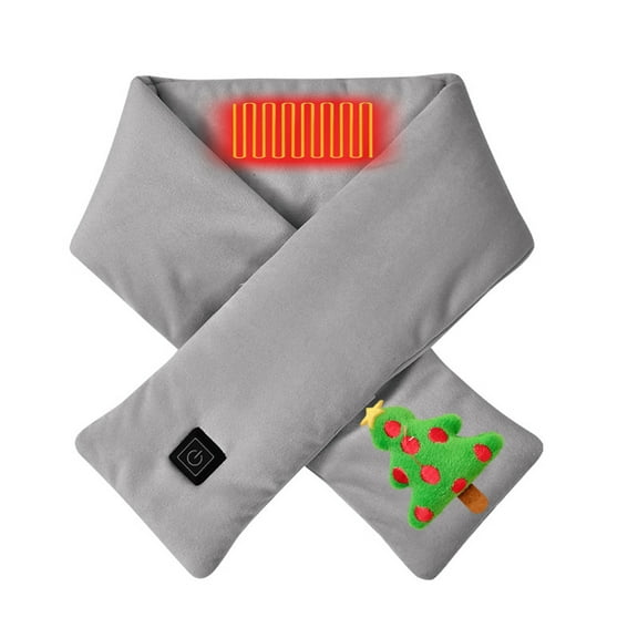 XEOVHV Christmas Heated Scarf - Neck Warmer, Men and Women Rechargeable Heated Scarfs with Battery, 3 Heating Levels, Christmas Gift