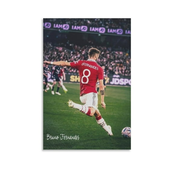Bruno Fernandes Soccer's Best Players Latest Poster Canvas Wall Art Picture Prints (1) Art Poster Canvas Painting Decor Wall Print Photo Gifts Home Modern Decorative Posters 12x18inch(30x45cm)