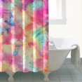 thumbnail image 4 of Colorful Tie Dye Pattern Shower Curtain 72"x84" ,Bathroom Decorative Shower Curtains Set with 12 Hooks,Modern Waterproof Washable Shower Curtain, 4 of 6