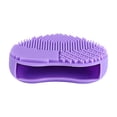 thumbnail image 2 of Silicone Makeup Brush Cleaner, Portable Washboard, Hand Tool (Purple), 2 of 2