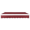 thumbnail image 3 of AWNTECH 24x10 Key West Left Motor Patio Retractable Awning Outdoor Canopy Sun Shade with Heavy-Duty Cassette, Burgundy, 3 of 3