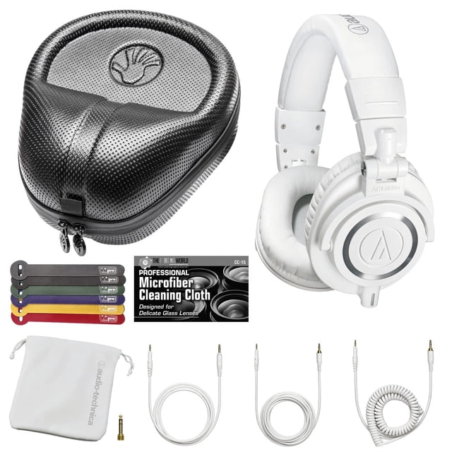 Auriculares Audio-Technica ATH-M50x Professional White + Funda