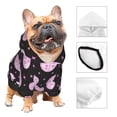 thumbnail image 3 of Xecao Pink Groovy Disco Ball Pattern Sweatshirts Winter Pet Dog Hoodie Puppy Coat Dog Sweaters Dog Clothes with Hat Dog Clothes Costume Outfit,Small Pets Wear-Medium, 3 of 7