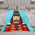 thumbnail image 5 of Christmas Nutcracker Candy Cane Flannel Fleece Throw Blanket Xmas Sweet 50x60 Inches Soft Blanket for Couch,Cozy,Warm,Lightweight, 5 of 6