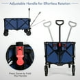 thumbnail image 6 of Goplus Folding Collapsible Wagon Utility Camping Cart W/Wheels & Adjustable Handle Navy, 6 of 10