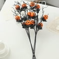 thumbnail image 3 of Sylvtty Halloween Artificial Pumpkin Branches Faux Fall Pumpkin Bouquet Fake Pumpkin Maple Leaf Picks for Harvest Thanksgiving Floral Arrangement Tabletop Centerpiece, 3 of 7