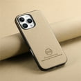 thumbnail image 2 of Dteck Case for iPhone 13 Pro Max,Slim Premium Canvas Grain PU Leather,Soft TPU Bumper,Non-Slip Anti-Scratch Shock-Absorbent,Protective Phone Cover for iPhone 13 Pro Max,Khaki, 2 of 8