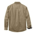 thumbnail image 7 of Men's Long Sleeve Utility Shirt Jacket Plaid Lined Button Down Shirt Collared Versatile Casual Shirt Work Outerwear, 7 of 7