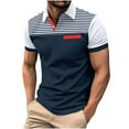 thumbnail image 1 of Jgppe Men's Golf Shirt Short Sleeve Color Block Collared Button pullover summer Casual Shirts Work, 1 of 6
