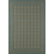Art Carpet 29311 Tapis d'intérieur et d'extérieur tissé à plat Plymouth Collection Basket, 3 x 4 pi, Bleu