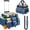 Blue, variant on Large Rolling Cleaning Caddy Bag with Detachable Trolley,Cleaning Cart on Wheels with Shoulder Strap,Cleaning Supplies Organizer for Housekeepers,Black