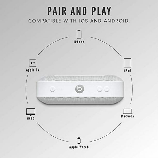 Beats Pill+ Portable Wireless Speaker - Stereo Bluetooth, White