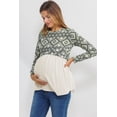 thumbnail image 2 of Geo Print Color Block Maternity Tunic Top, 2 of 3