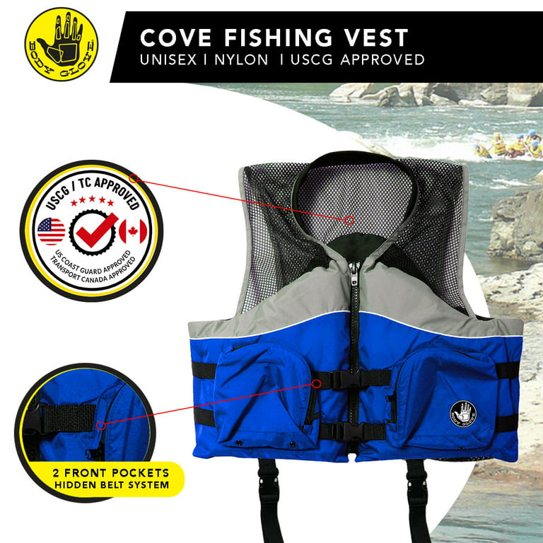 Body Glove Cove unisex Nylon Fishing Vest - unisex Adult,Blue,XL