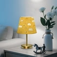 thumbnail image 6 of Tapered Desk Lamp with Antique Brass Base Table Lamps Dimmable LED Bulb Button Switch Night Light Honey Jars and Bees Pattern Medium, 6 of 8