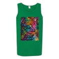 thumbnail image 3 of Colorful Cat Portrait | Cat Lover Owner | Dean Russo Art Animal Lover Mens Sleeveless Top, Kelly, S, 3 of 5