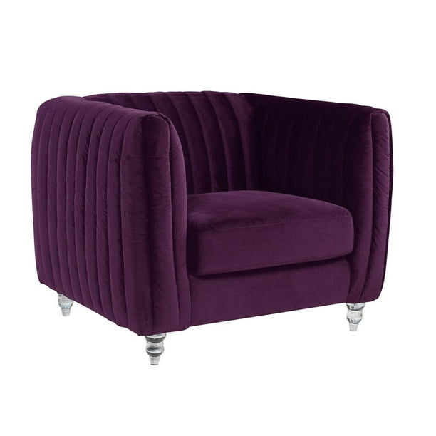 Picardy Purple Velvet Club Chair