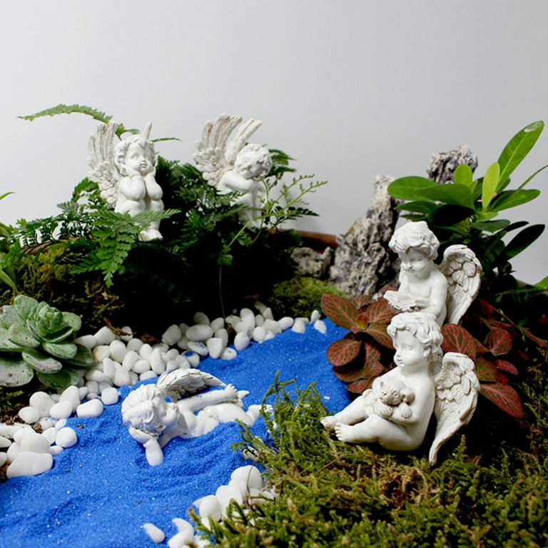 Fairy Girl Praying Figurine Garden Accessory Miniature Dollhouse Outdoor Decor Fairy Girl Praying Figurine Garden Accessory Miniature Dollhouse Outdoor Decor