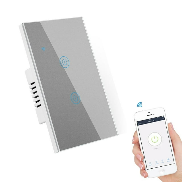 Smart Switch Tuya Control Voice Control WiFi Smart Home Touch Switches Need Neutral Temperature Remote Controller Mobile Phone APP ,Easily DIY