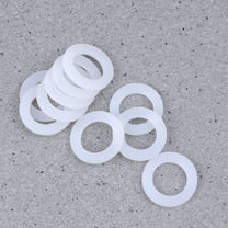 MLINS 10PCS Garden Hose Heavy Duty Rubber Washing Machine Hot Water Outdoor Temp Bellows Hose Inlet Sealing Silicone Gasket (White)