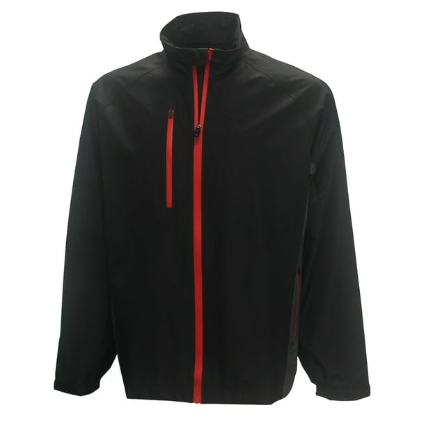 Forrester's Men's Waterproof FullZip Golf Rain Jacket, Large Black