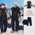 thumbnail image 2 of Afuyipoi Boys Girls Snowsuit Jacket Pants Set Waterproof Windbreaker Fleece Lined Winter Size 5-15 Black Size 7, 2 of 9