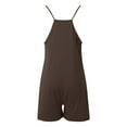 thumbnail image 2 of Women Rompers Jumpsuits Polyester Spandex Shorts Overalls With Pockets Loose Comfy Summer Casual Wear, 2 of 5
