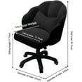 thumbnail image 6 of Home Office Desk Butterfly Chair with Mid-Back Upholstered Modern Tufted Computer Task Chair Swivel Height Adjustable Velvet Vanity Makeup Chair, 6 of 6