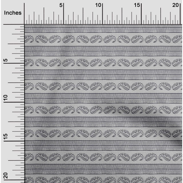 oneOone Polyester Lycra Fabric Stripe & Paisley Block Decor Fabric Printed BTY 56 Inch Wide