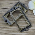 thumbnail image 3 of 12PCS Antique Brass Metal Label Pull Frame Handle File Name Card Holder for Furniture Cabinet Drawer Box Case Bin, 3 of 9