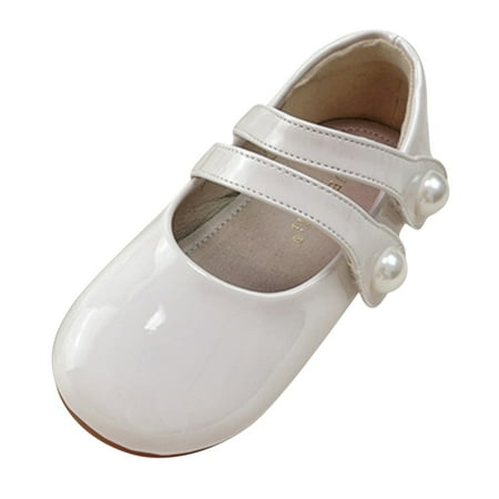 

Children Pearl Leather Shoes Fashion Single Shoes With Soft Soles Black Small Leather Shoes Mary Jane Single Shoes Toddlers Size 11 Toddler Shoes Girls Size 5