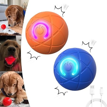 Shaky Ball Toy for Dogs | Shaking Dog Ball | Vibrating Ball for Dogs | Interactive Dog Ball | Automatic Moving Dog Toy Ball for/Small/Medium/Large Dogs | USB Rechargeable