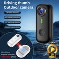 thumbnail image 2 of Mini Body Camera, Wearable Action Body Cam with Audio & Video- Thumb Hands Free Waterproof Recording Wearable Cameras - for Work Travel Pet Walk Swim(White), 2 of 9