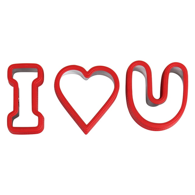Cute Cake Tools Heart/Star/Flower Shape Cutters Stainless Steel Plastic Cookie Cutter Set