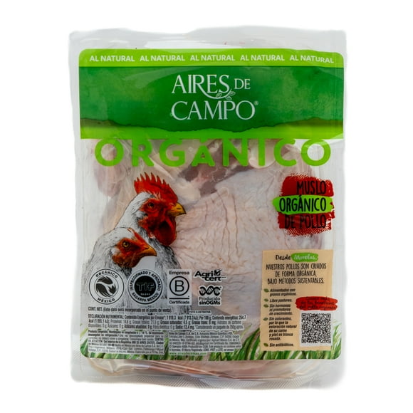 muslo de pollo orgánico peso aprox 750 g
