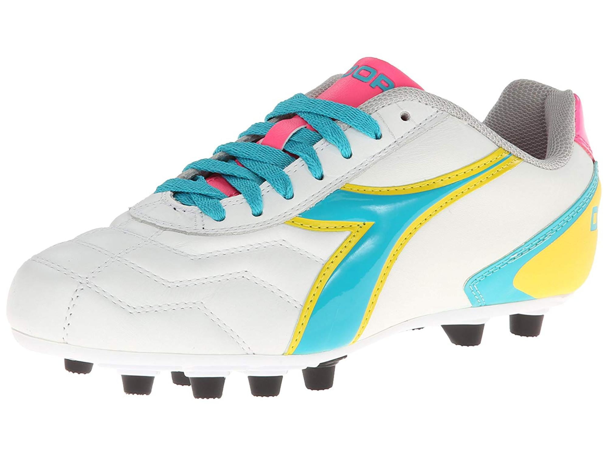 Diadora Women's CAPITANO LT MD PU White Cleats 5 M