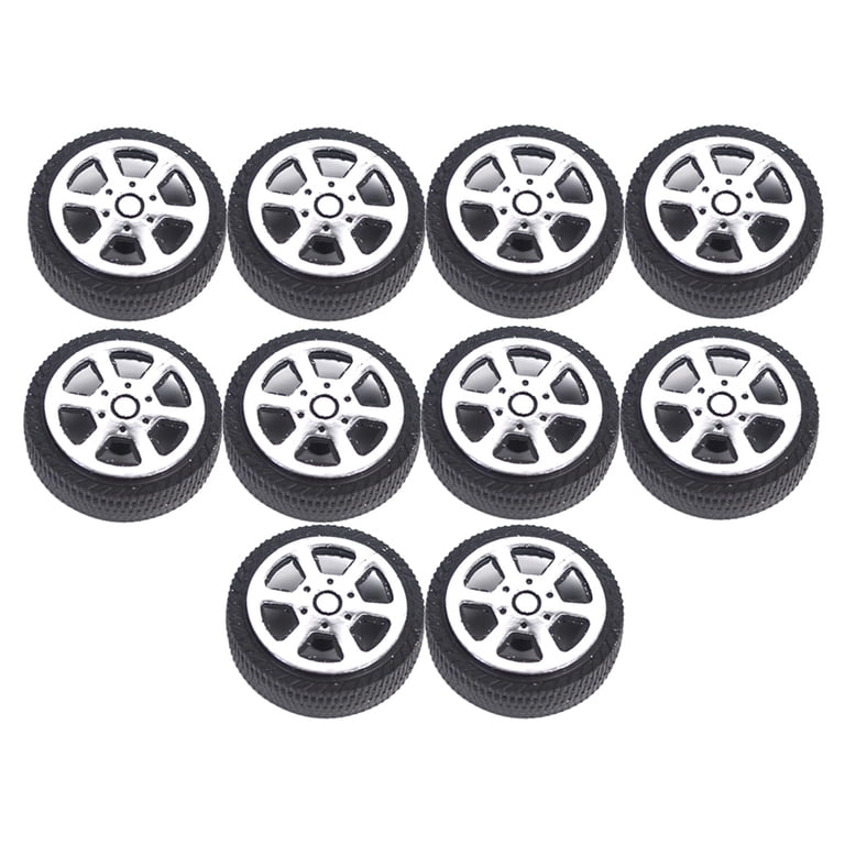 10pcs 30mm 5-Spoke Wheel Tyres Tires for RC Model Car Parts DIY 