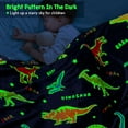 thumbnail image 6 of Glow in The Dark Throw Blanket，50" x 60"Dinosaur Luminous Plush Blankets Soft Glowing Throw Gift for Kids Girls Boys Teens Age 1-13 Years Old, 6 of 9