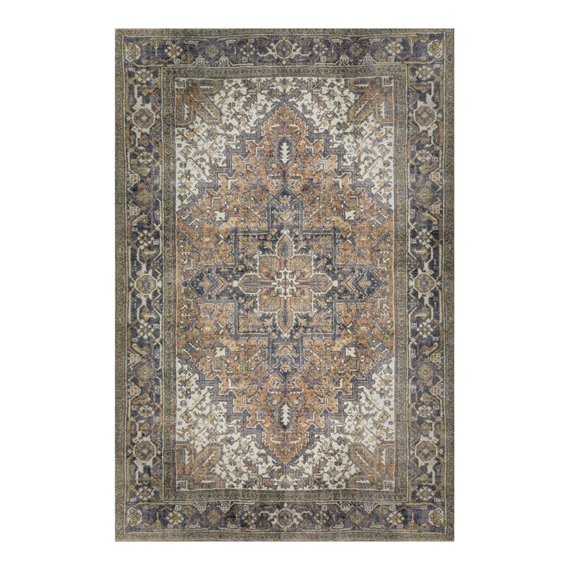 Addison Rugs Kensington 3'3" x 5'3" Persian Fabric Area Rug in Earth