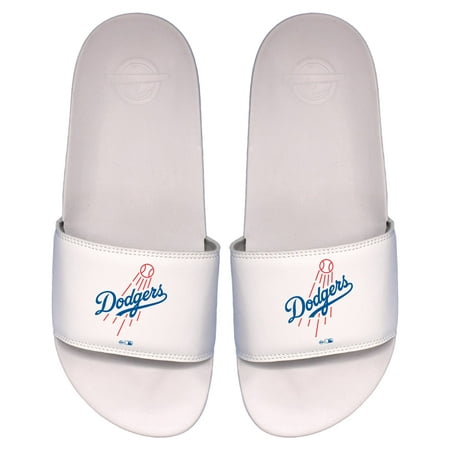 

Men s ISlide White Los Angeles Dodgers Primary Logo Motto Slide Sandals