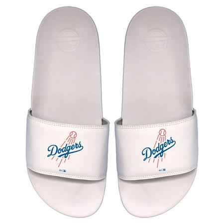 

Men s ISlide White Los Angeles Dodgers Primary Logo Motto Slide Sandals