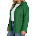 thumbnail image 6 of LVHAOGJOB Womens Causal Shirts Solid Color Cotton Linen Tops Plus Size Hooded Pull On Long Sleeve Button Down T Shirt for Women, 6 of 7
